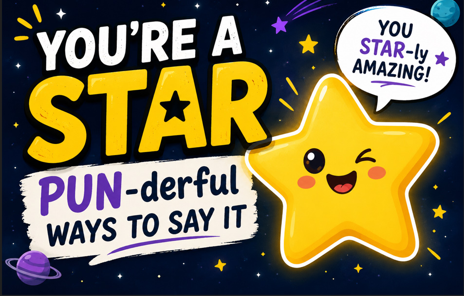 Star Puns, Cute, Short & Shooting Star Puns for Captions