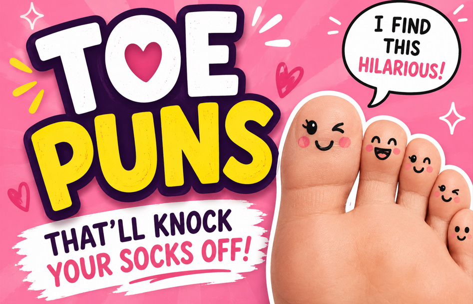Funny Toe Puns, Jokes, Captions & One-Liners to Keep You Laughing 👣