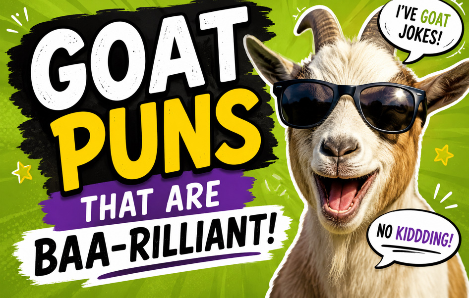 Best Goat Puns Collection Captions, Jokes, Christmas & Cheese Humor