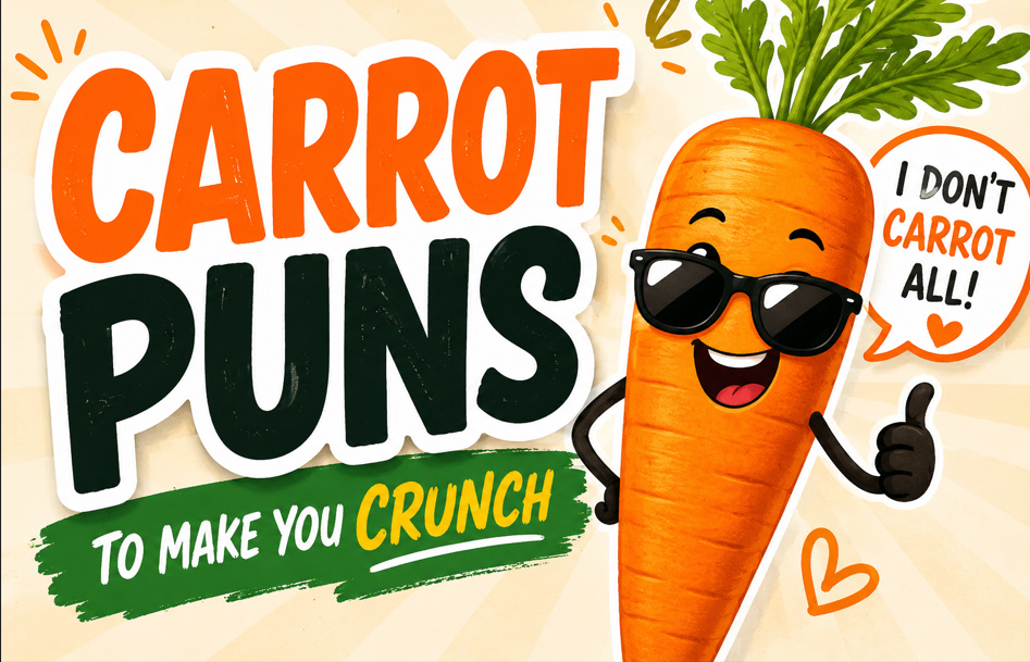 Funny Carrot Puns, One-Liners, Jokes & Instagram Captions