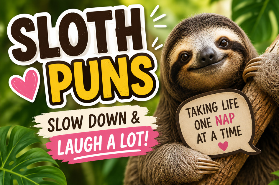 Funny Sloth Puns, Jokes, Captions & One-Liners for Every Occasion